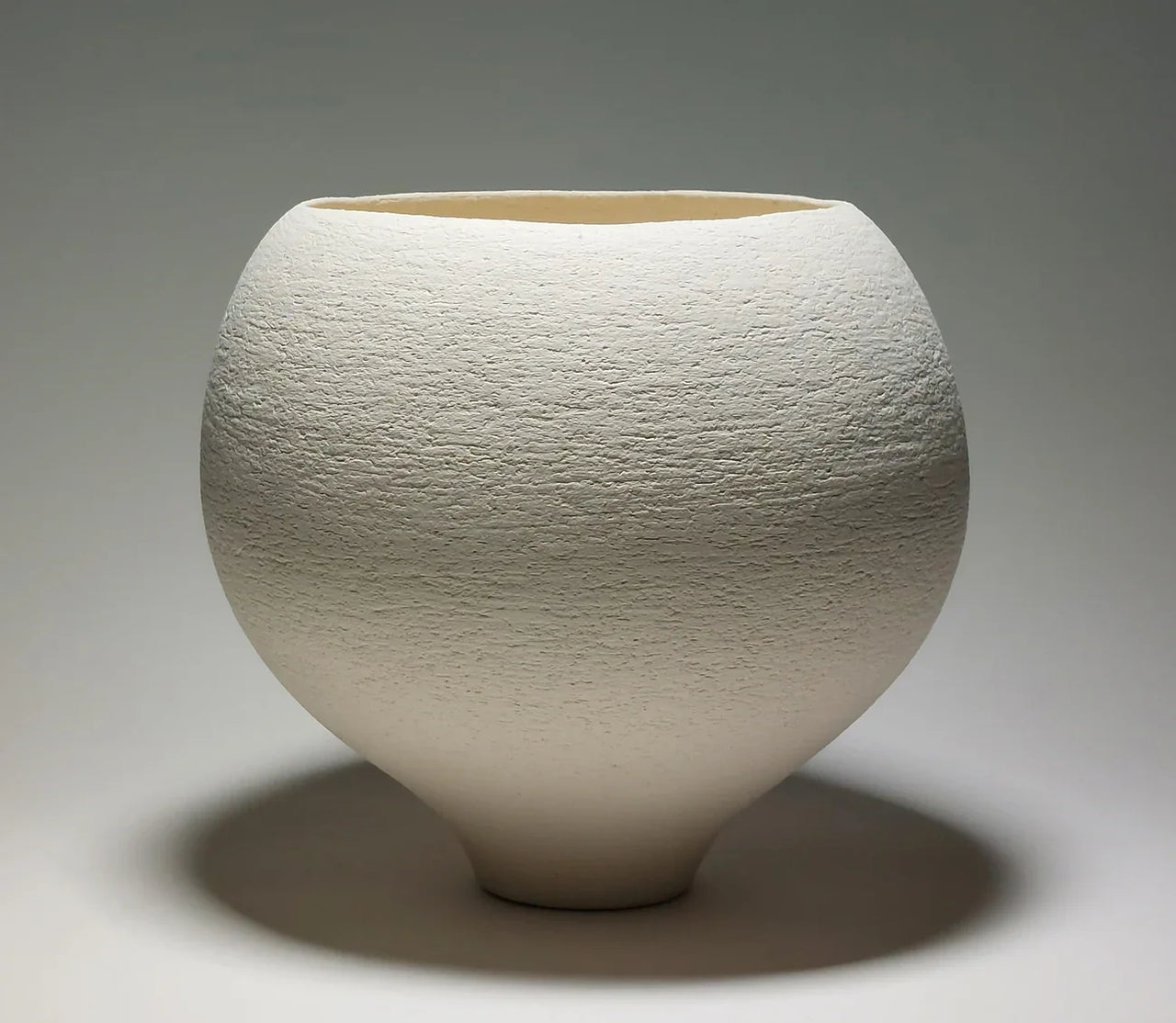 Hand-Built White Ceramic Bowl