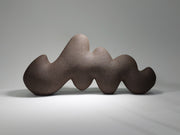 Pulse ceramic sculpture, hand-built stoneware, rhythmic wave-like form, horizontal composition