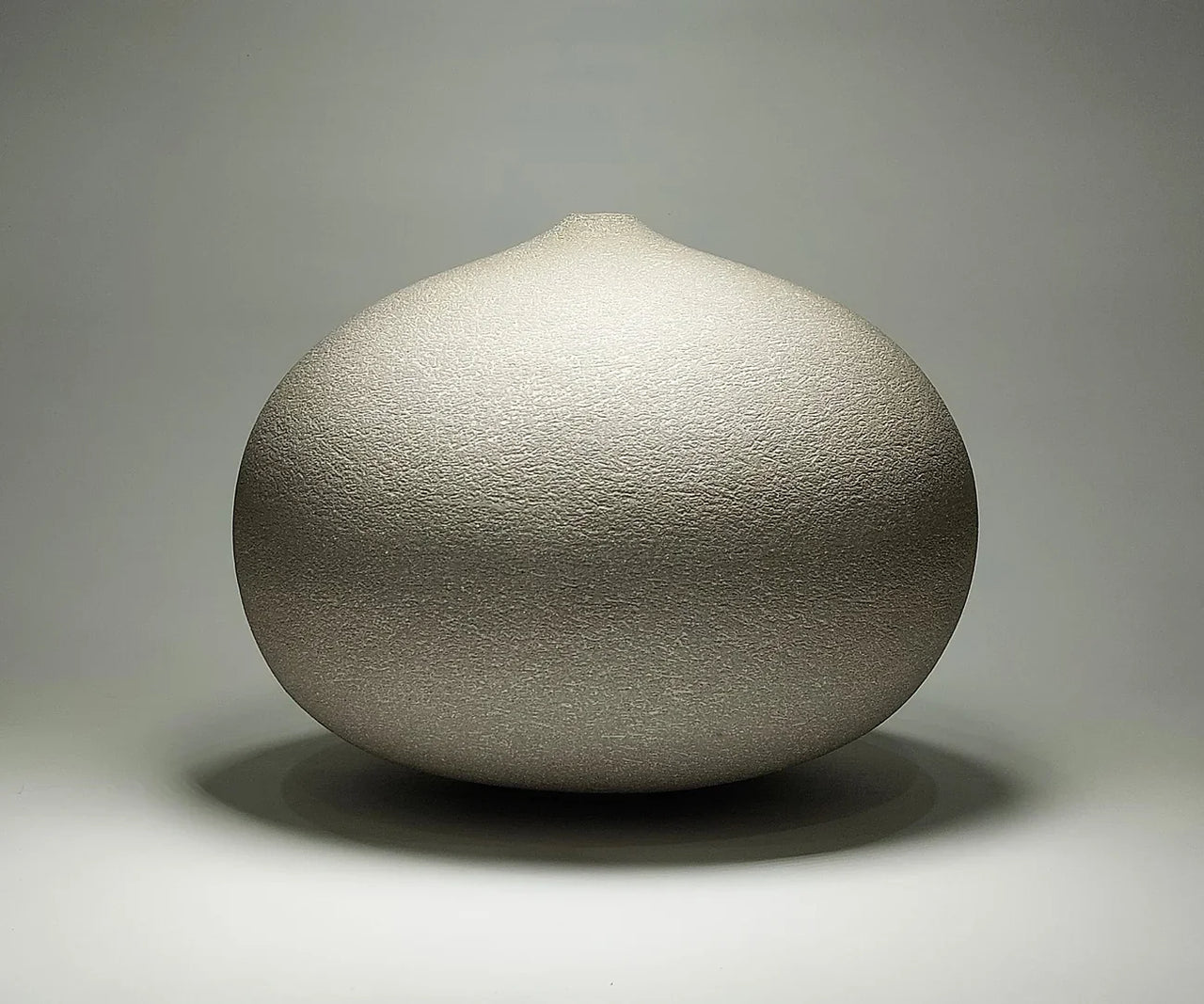 Sculptural Ceramic Vessel - Grey Clay with White Slip