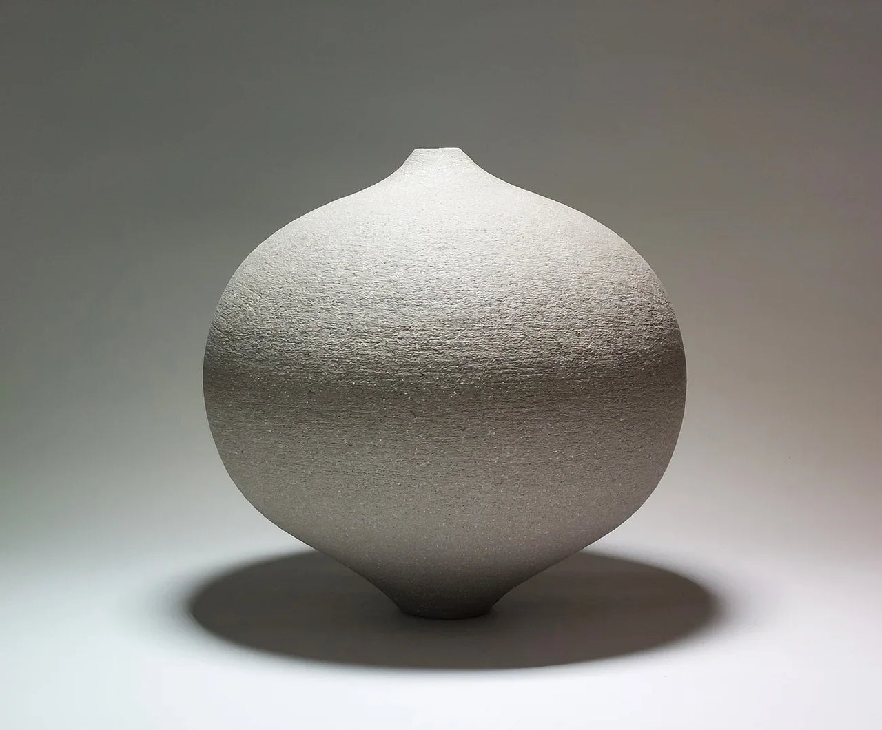 Sculptural Ceramic Vessel - Medium White Slip on Grey