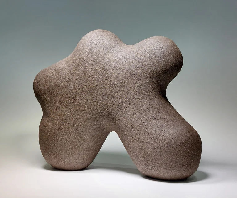 Star Man - Hand-Built Black Abstract Ceramic Sculpture