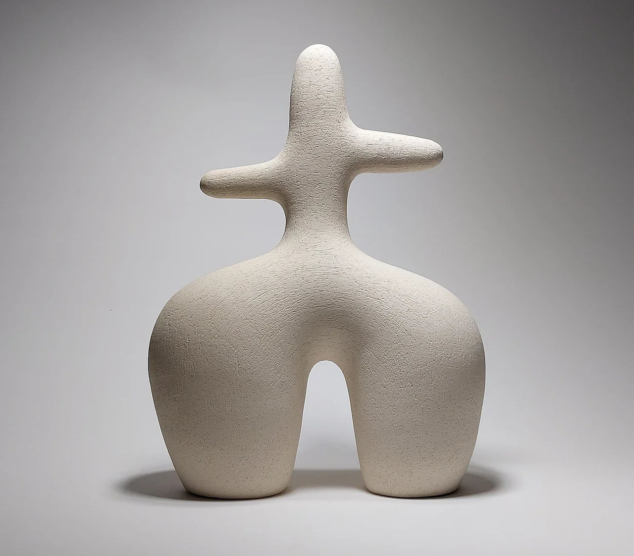 Stillness - Hand-Built White Ceramic Sculpture