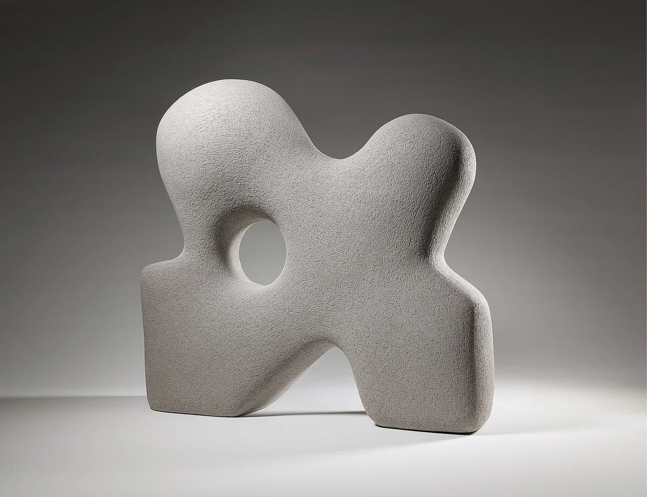 Threshold - Hand-Built Grey Ceramic Sculpture